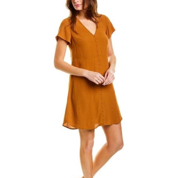 Madewell Dresses & Skirts - NWOT Madewell Tan V-Neck Button Front Midi Dress S